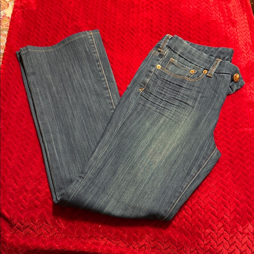 Seven7 Women's Straight Leg Blue Jeans